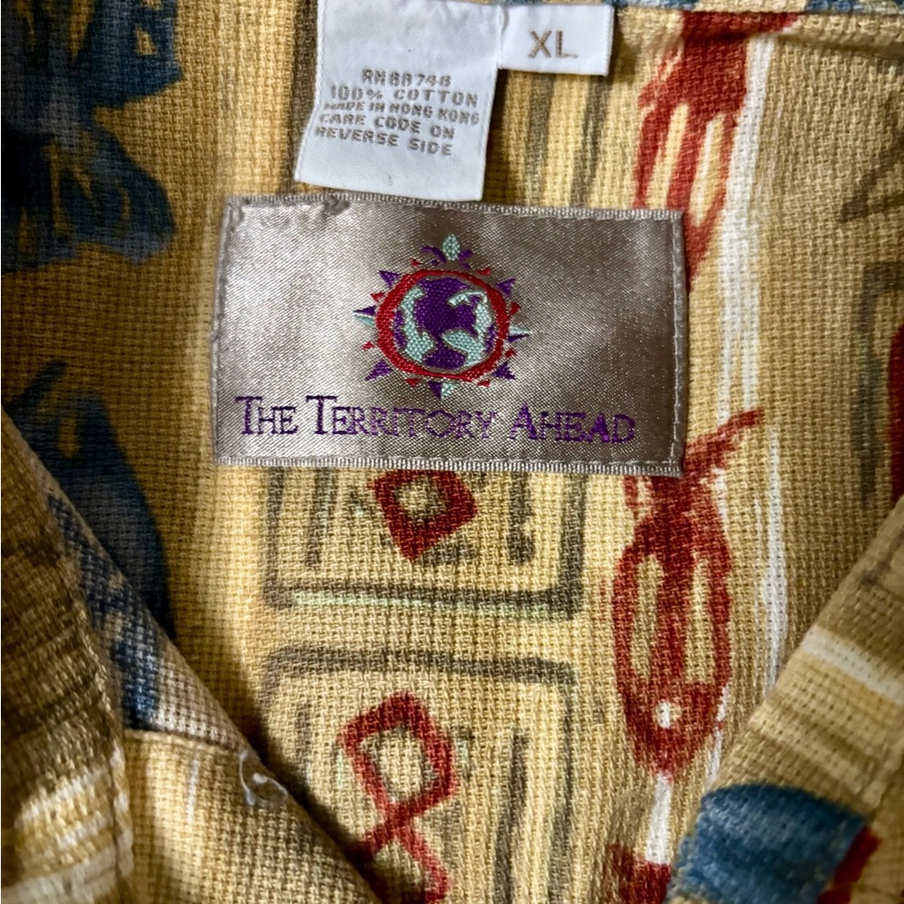 The Territory Ahead Vintage Fish Print Button-Up Shirt, Excellent Condition, XL - Picture 2 of 10